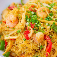 Fideo de arroz estilo  Singapur