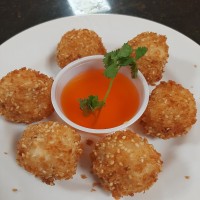 Albóndigas de sepia y gambas